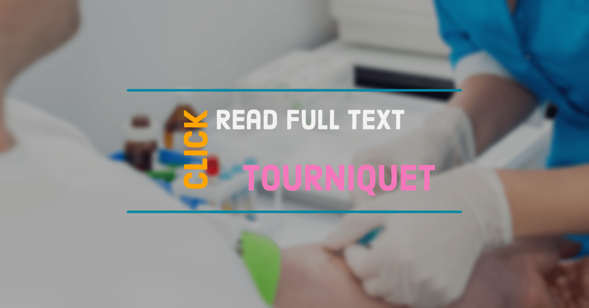 Tourniquet infection risk Full Text